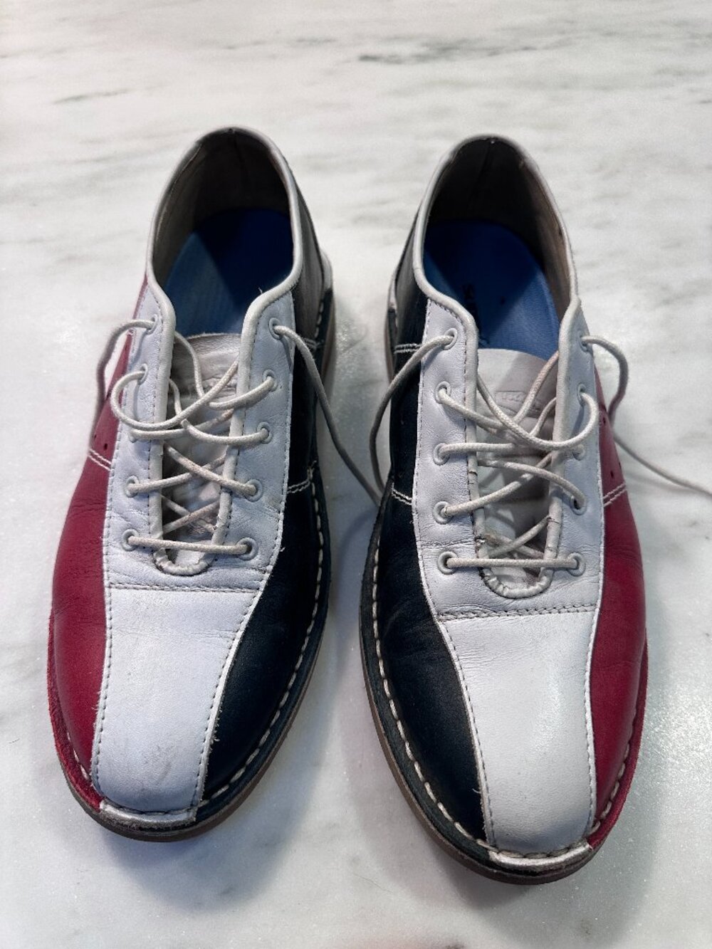 Ikon Original Bowling Shoes - Red, White & Blue Mod Jam Bowling Shoes UK 9 US 10